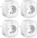 EIGHTREE - ET22-4 - Smart Plug - WiFi - 4-piece set - Smart Plug - App Control - Consumption meter - Energy meter - Voice control with Alexa & Google Home