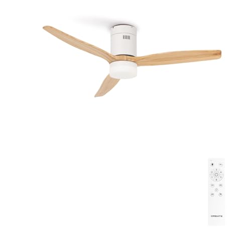 Experience year-round comfort with the Windcalm Ceiling Fan. Features a natural wood finish, 40W motor, Ø132 cm size, 6 speeds, 3 light temperatures, and reversible summer-winter mode. Perfect for any room.