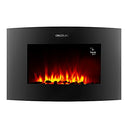 Experience warmth with the Cecotec 2000W Electric Fireplace. Features WiFi, remote control, and a stylish curved design. Perfect for any room up to 30 m². Keywords: electric fireplace, WiFi, remote control, curved design