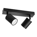 Klighten - 2 Way Rotatable GU10 Ceiling Spotlights for Home Use, Black