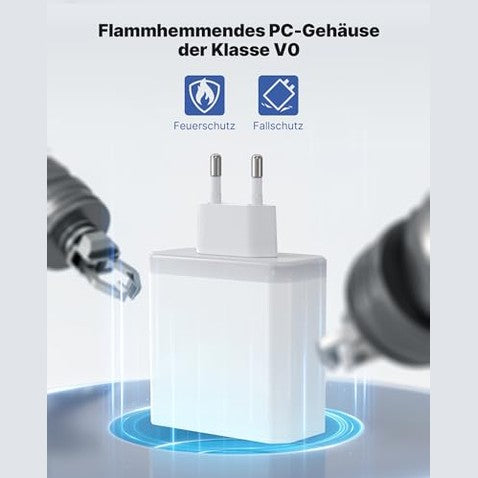 Tupneuf - 6-Port USB Charger with QC 3.0 Quick Charge for iPhone, iPad, Mobile Phones