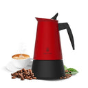 Cecotec Red Italian Coffee Maker - 300 ml Capacity, 6 Cups
