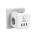 Tessan USB Plug Socket Adapter with 3 USB Ports and Switch