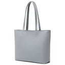 Meegirl - Simple PU Leather Tote Bag with Zip, Inner Pocket, Stylish Design