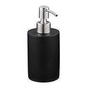 Relaxdays - Refillable Soap Dispenser, 180 Ml, Black Polyresin With Steel Pump