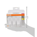Osram - LED Classic A Bulb E27 Base, 100W Replacement, Warm White, Pack of 3