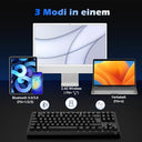 Tecurs - Wireless Mechanical Gaming Keyboard TKL QWERTZ, RGB Lighting, Red Switches