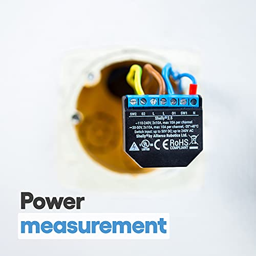 Shelly - 2.5 Double Relay Switch & Roller Shutter Retrofit Relays
