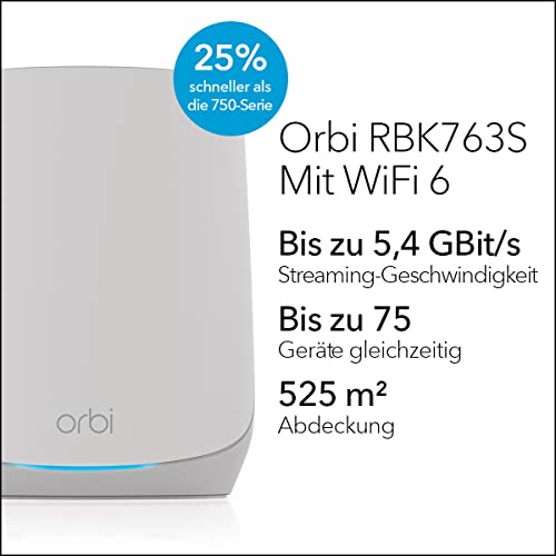 NETGEAR - Orbi WiFi 6 Mesh System with 2 Satellite Repeaters, AX5400