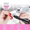 Kreni - Electric Nail Drill Machine for Acrylic & Gel Nails, Fast Manicure Set