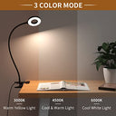 IZELL - Dimmable LED Reading Lamp with 3 Modes, 10 Brightness Levels, Eye Protection, Flexible Gooseneck