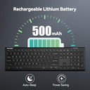 Tecknet - Rechargeable Bluetooth Keyboard, 4-Device Switching, Ultra-Slim Design