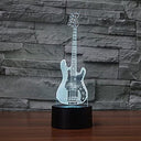 Superiorvznd - 3D Bass Guitar Night Light with Touch Control, 7 Color Options, Perfect for Home Decor and Gifts