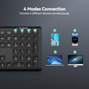 Tecknet - Rechargeable Bluetooth Keyboard, 4-Device Switching, Ultra-Slim Design