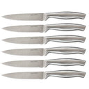 Discover the Cecotec Set of 6 Professional Steak Knives with 2mm thick blades. Ideal for effortless slicing, these knives combine style and functionality. Keywords: steak knives, professional knives, kitchen cutlery