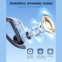Euqq - Wireless Bluetooth Earbuds with Noise Cancelling, 120H Playtime, IPX7 Waterproof