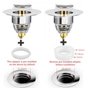 Homonic - Universal Sink Plug Replacement, Pure Copper, Double Seal, Fits 32-42 mm