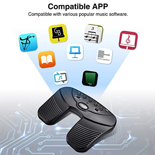 LEKATO - Wireless Bluetooth Page Turner Pedal for iPad and Tablets