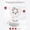 Ruan - 10-Year Lifespan Photoelectric Smoke Alarm with Test Button, Easy Install