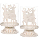 Ifundom - 2pcs Xmas Deer Style Candleholders, Sturdy Christmas Decor, Festive Design
