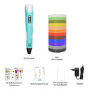 Dikale - 3D Printer Pen Set with 12 Colors, 1.75mm PLA Filament & 250 Stencils