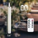 Mavandes - Flameless Flickering Taper Candles with Remote, 7.5" Ivory, Set of 6