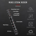Tuhdwj - Aluminum Alloy Bike Stem Riser, 1-1/8" Extender with Hex Wrench