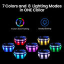 Luminous - Rechargeable RGB Dog Collar With 8 Light Modes, Waterproof, Adjustable pink color size L