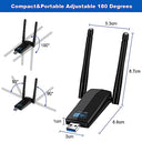 Axfee - AC1300Mbps Dual Band WiFi Adapter with High Gain Antenna for PC/Laptop