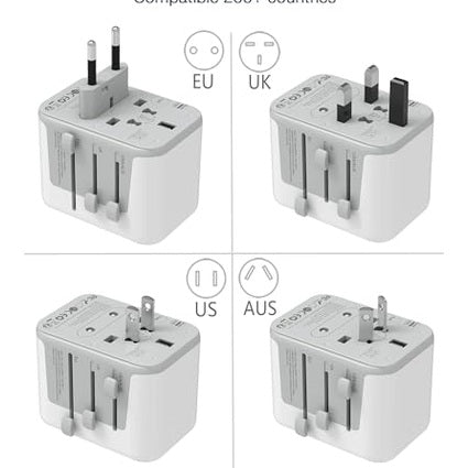 TESSAN - Universal Travel Adapter 5.6A With 3 USB-C & 2 USB-A Ports