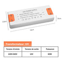 Zakvop - 12V LED Driver, 60W 5A Transformer, Compact Power Supply for G4 GU5.3 MR11 MR16