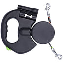 Nimomo - Double Retractable Dog Leash with Torch & Bag Dispenser, 1 Towing 2 Dogs