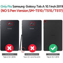 Samsung - Premium Slim PU Leather Folio Case for Galaxy Tab A 10.1 2019 - Brown