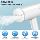Garmee - Foldable Travel Steamer with Quick Heating, 1000W Power, 150ml Tank