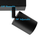 Klighten - 2 Way Rotatable GU10 Ceiling Spotlights for Home Use, Black