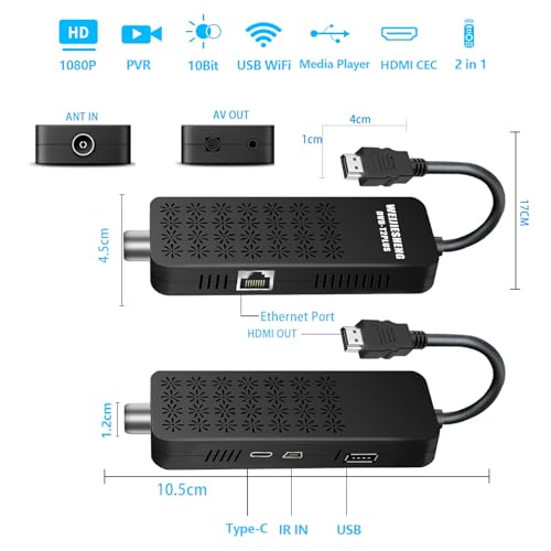 AMZ - 2023 DVB-T2 HD 4K Digital Terrestrial Decoder With 2-in-1 Remote