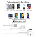 Intra - 2 Pack USB C Earphones with Mic, Volume Control, Compatible with Samsung Galaxy S24/S23/S22
