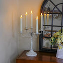 Mavandes - Flameless Flickering Taper Candles with Remote, 7.5" Ivory, Set of 6