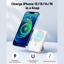 Yiisonger - Magnetic Wireless Portable Charger, 10000mAh, Fast Charging, LED Display