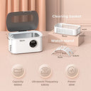 Vpcok - Ultrasonic Cleaner 600ml for Glasses & Jewellery, 43kHz, 5 Time Settings