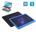 CoolTech - Portable Laptop Cooling Pad with Super Quiet Fans and Blue LEDs
