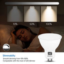MayJazz - 7W GU10 LED Warm White Dimmable Bulb, 2700K, 600 LM, Pack of 10