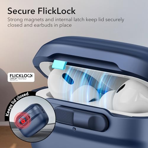 ESR - MagSafe Ready AirPods Pro 2 Case with Magnetic Lid Lock, Blue