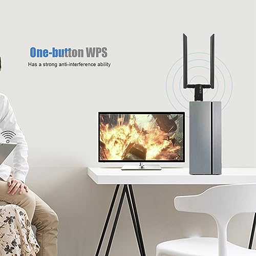 AMZ - Dual Band USB Wi-Fi Dongle Adapter, AC 5.8G Network Card