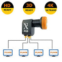 Goaycer - Quad LNB for 4 Participants, Full HD/4K, Weather Protection, Gold-Plated Contacts