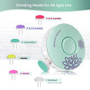 Neovsuny - 6-in-1 Electric Baby Nail File Set with Interchangeable Heads