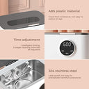 Vpcok - Ultrasonic Cleaner 600ml for Glasses & Jewellery, 43kHz, 5 Time Settings