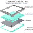 YOUULAR - Tablet Case for Apple iPad Pro 11 2024 with Built-in Stand, Green/Gray