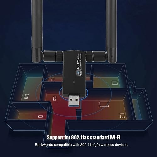 AMZ - Dual Band USB Wi-Fi Dongle Adapter, AC 5.8G Network Card