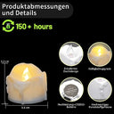Daphomeu - Pack of 14 LED Flickering Tealight Candles for All Occasions